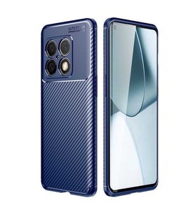 One Plus 10 Pro Kılıf Zore Negro Karbon Tasarım Silikon Kılıf (Lacivert)