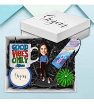 Motto Gift Kadınlara Özel Tasarım Karikatür Biblolu Hediye Kutusu 113039