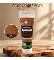 Ahşap Tamir Macunu TİK AĞACI Parke Mobilya Masa Dolgu Çatlak Çizik Giderici Fiberglas 125 ML