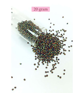 Dökme Cam Kum Boncuk (11/0) 2 mm - 20 Gram - Üç Renkli - BNC032