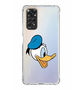 Xiaomi Redmi Note 11 Kamera ve Köşe Korumalı  Antishock Kapak Donald Duck Tasarımlı Şeffaf Kılıf