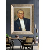Gümüş Çerçeveli Atatürk Tablo za209