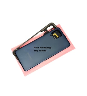 Samsung Galaxy M32 KASA Arka Pil Batarya Kapağı Siyah