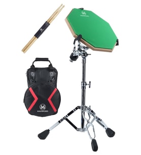 Maxword DD-239GR Pro Bateri Davul Çalışma Pedi Seti Drum Practice Pad Full Set