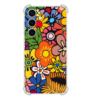 PrintiFy Samsung Galaxy S24 Uyumlu Retro Color 2 Baskılı Şeffaf Köşe Korumalı Antişok Kılıf