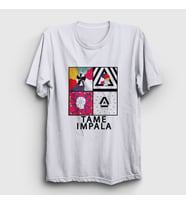 Presmono Unisex Beyaz Poster Tame Impala T-Shirt 385401tt