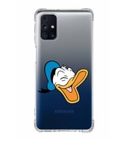 Samsung Galaxy M31s  Köşe Korumalı Antişok Kapak Donald Duck Tasarımlı Şeffaf  Kılıf