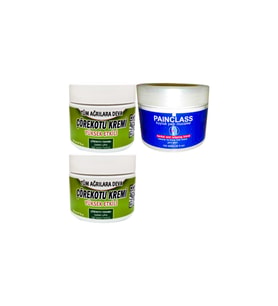 2 Tane Çörek Otu Kremi Orta Boy Ağrı Kremi 100 ml Krem + Painclass Kuıyruk Yağı Kremi 100 ml / Sırt Bel Kas Diz Dirsek İskelet Eklem Ağrılarına Masaj Seti