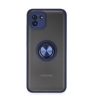 Samsung Galaxy A03 Kılıf Montreal Yüzüklü Silikon Kapak - Lacivert