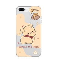 Iphone 7 Plus ve 8 Plus Uyumlu Winnie The Pooh Tasarımlı Şeffaf Telefon Kılıfı