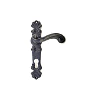 Antika Tarz Dekoratif Pirinç Okyanus Banyo Kapı Kolu - 230x46 mm, Oksit TG-V 5548