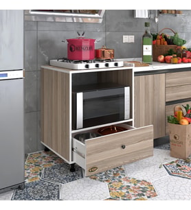 Kenzlife ocak dolabı nevresel crd 85*70*60 XLARGE çekmeceli hazır mutfak klasik setüstü ocak için sabit tabla (Karışık)