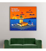 Kız Kulesi Tasarımlı Kanvas Tablo