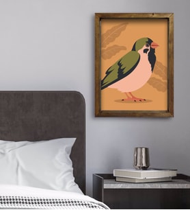 BK Gift Yatak Odası Konseptli Doğal Masif Ahşap Çerçeveli Tablo 45x65cm-109