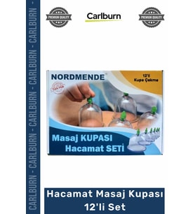 #Hacamat Profesyonel Vakumlu Pompalı Hijyenik Terapi Gereçleri Hacamat Masaj Kupası 12'li Set