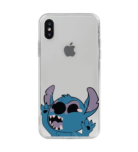 Iphone Xsmax Uyumlu Stitch Desenli Şeffaf Telefon Kılıfı