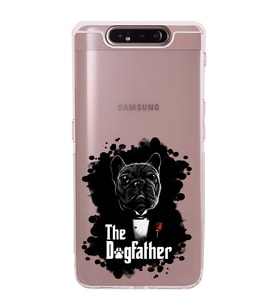 Samsung Galaxy A80  Kamera Korumalı  Kapak Dog Father Tasarımlı  Şeffaf Kılıf