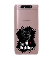 Samsung Galaxy A80  Kamera Korumalı  Kapak Dog Father Tasarımlı  Şeffaf Kılıf