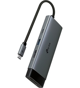 Tp-Link Uh7021C  Usb-C 7’Si 1 Arada Hub  4K@60Hz Hdmi, 100W Pd, 3× Usb 3.0, Sd & Microsd Uhs-I (20 (Çok Renkli)