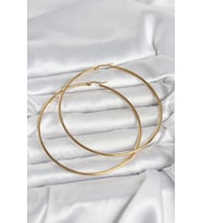 316L Çelik Gold Renk 80 mm Kadın Halka Küpe 5886