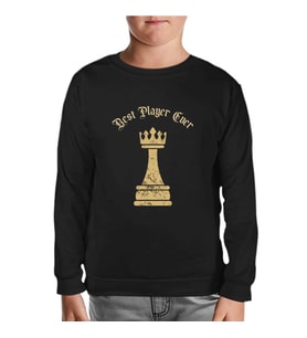 Best Player Ever of the Chess Siyah Çocuk Sweatshirt