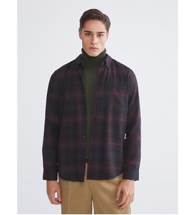 LCWAIKIKI Classic Bordo Regular Fit Uzun Kollu Ekose Gabardin Erkek Gömlek