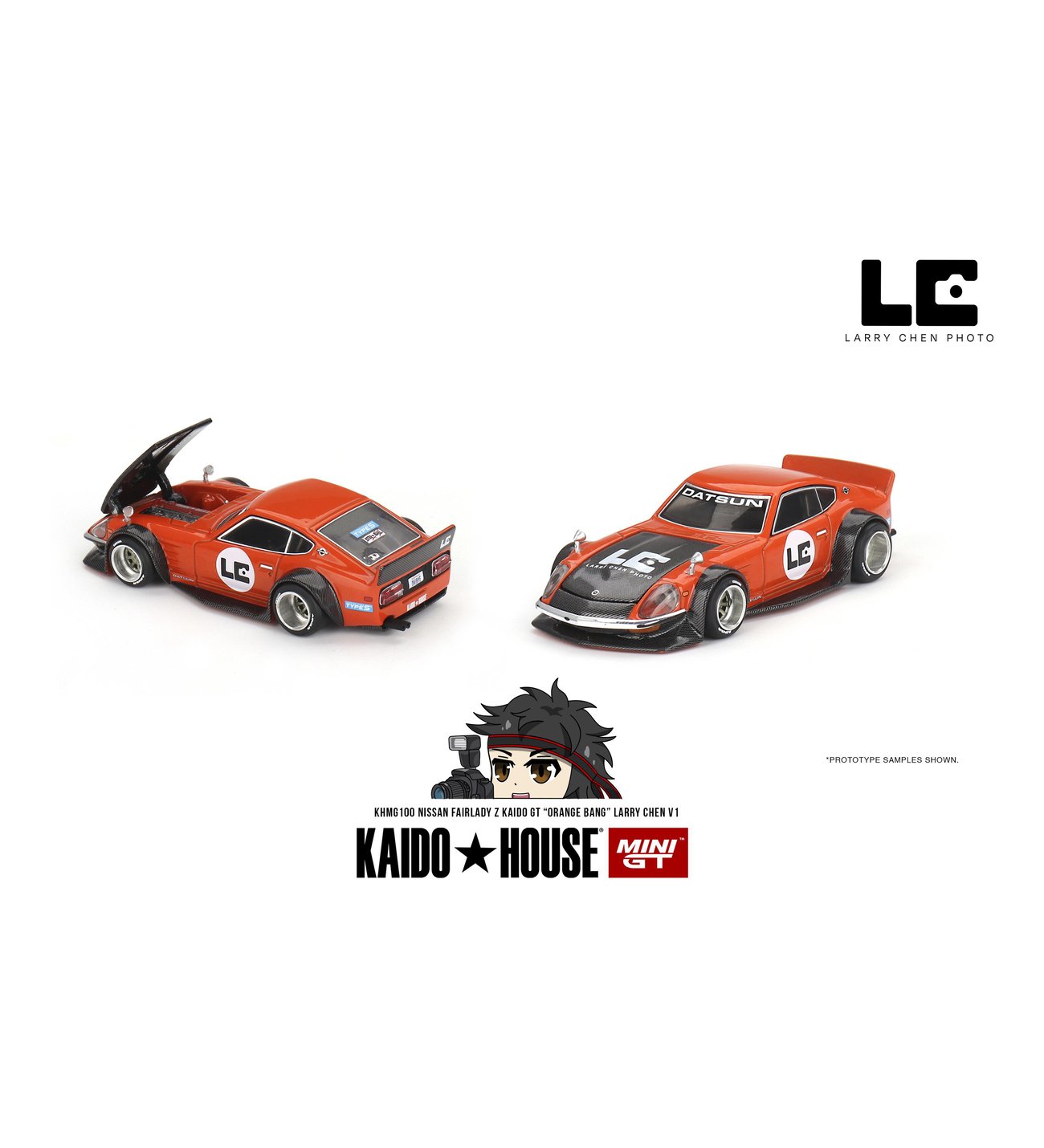 Mini GT Kaido House Nissan Fairlady Z Kaido GT 'ORANGE BANG' Larry
