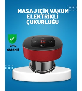 Elektrikli Vakumlu Çukurluk Masaj Aleti Isıtmalı ve Kırmızı Işıklı Terapi Seti
