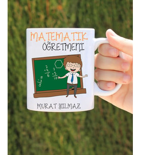 matematik öğretmeni özel tasarım kupa bardak