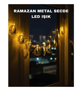 Mey İthalat® Dekoratif Ramazan Ay Işığı Secde Eden Adam Figürlü