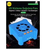 RL-014E UV Kürleme Lambası ve Soğutma Fanı - 4'ü 1 Arada Toz Göstergeli Duman Tahliye Fanı