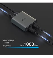 Lexroo EH210 Gigabit Ethernet Splitter 1 to 2, RJ45 LAN Çoğaltıcı 1000 Mbps, USB-C Güçlü