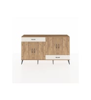 Arges Konsol 5 Raflı 2 Çekmeceli 4 Kapaklı 176x30x99 Çam-Çam/Aytaşı