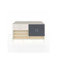 Kronos Konsol 4 Raflı 2 Çekmeceli 2 Kapaklı 176x59x99 Aytaşı-Antrasit/Aytaşı
