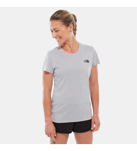 The North Face W REAXION AMP CREW - EU Kadın T-Shirt NF00CE0TDYX1 (Gri)