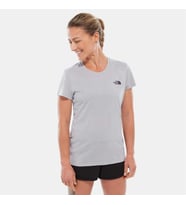 The North Face W REAXION AMP CREW - EU Kadın T-Shirt NF00CE0TDYX1 (Gri)
