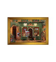 Manzara Temalı Kanvas Tablo 50 x 70 cm Gold Çerçeve