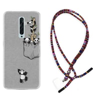Oppo Reno 2Z 4 Lite 4 Pro 5 6 7 A31 Kılıf Boyun Asklı Rasta Silikon Pandalar 1798