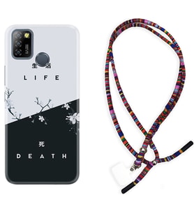 INFINIX Smart 4 5 6 Zero 8 S5 Pro Kılıf Boyun Asklı Rasta Silikon Life and Death 1339