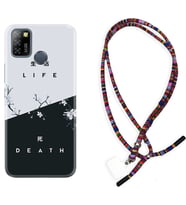INFINIX Smart 4 5 6 Zero 8 S5 Pro Kılıf Boyun Asklı Rasta Silikon Life and Death 1339