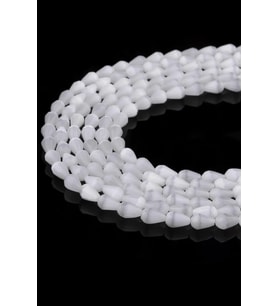 7X5 MM Kedi Gözü Taşı Dizi - Dizi0290 (Beyaz)