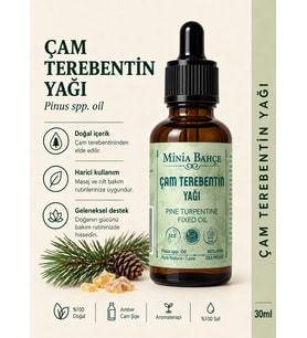 Organik Çam Terebentin Uçucu Yağı, 30ml %100 Saf