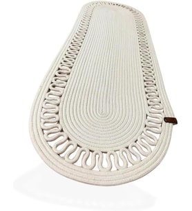 JÜT HAIR MASA SEHPA ÜNİTE ÖRTÜSÜ RUNNER AMERİKAN SERVİS YUMŞAK DOKULU DOĞAL MALZEME ÇİFT TARAFLI ISIYA DAYANIKLI EV DEKORU (BEJ, 30 X 70 CM)