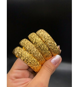 22 Ayar Altın Kaplama Kadın Gold 1.5 cm Eninde Bilezik Modeli