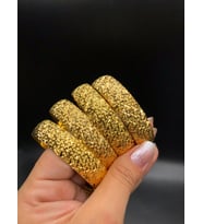 22 Ayar Altın Kaplama Kadın Gold 1.5 cm Eninde Bilezik Modeli