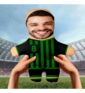Motto Gift Kişiye Özel Fotoğraflı Yeşil Siyah Taraftar Peluş Oyuncak 531017