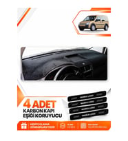 FORD CONNECT (2002-2008) Uyumlu Ön Torpido Koruma Kılıfı Halısı - Siyah