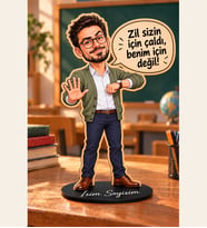 Öğretmenler Günü Tasarımlı Kişiye Özel Ahşap Biblo