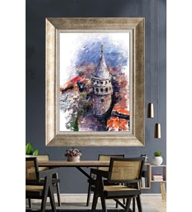 GÜMÜŞ ÇERÇEVELİ PASPARTULU TABLO C294
