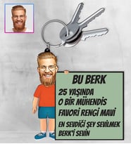 Kişiye Özel Karikatür Tasarım Anahtarlık 97167